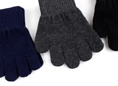 Mikk-line blue nights/antrazite/black fingervanter uld/kunst (3-pak)